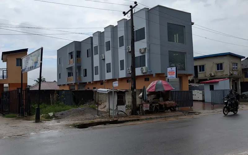 Royal Aesthetics Dental Clinic Magboro building near Alhaji Agba Bus Stop